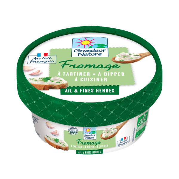 Fromage à tartiner ail & fines herbes Grandeur Nature