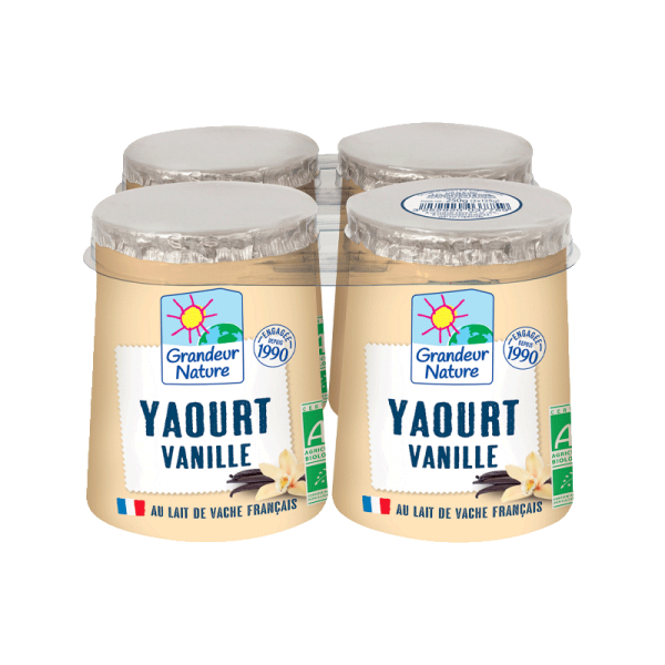 yaourt vanille au lait entier bio grandeur nature
