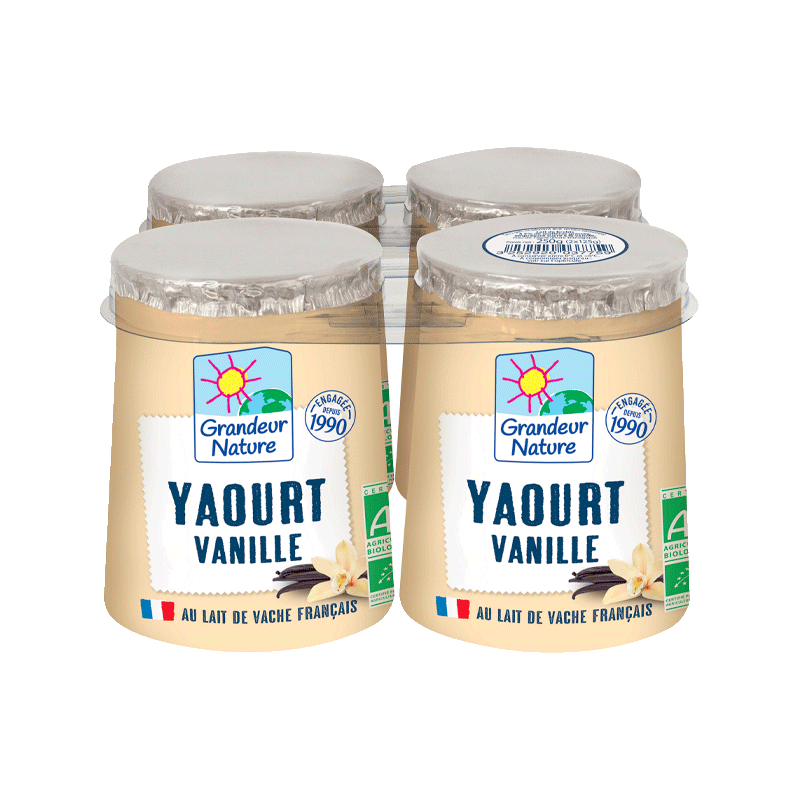 yaourt vanille au lait entier bio grandeur nature