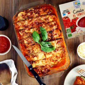recette de lasagnes veggies au coulis de tomates bio Grandeur Nature
