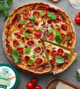 tarte tomate prosciutto et fromage ail et fines herbes