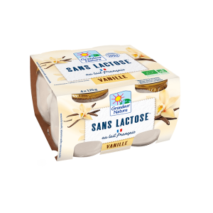Desserts sans lactose vanille bio Grandeur Nature