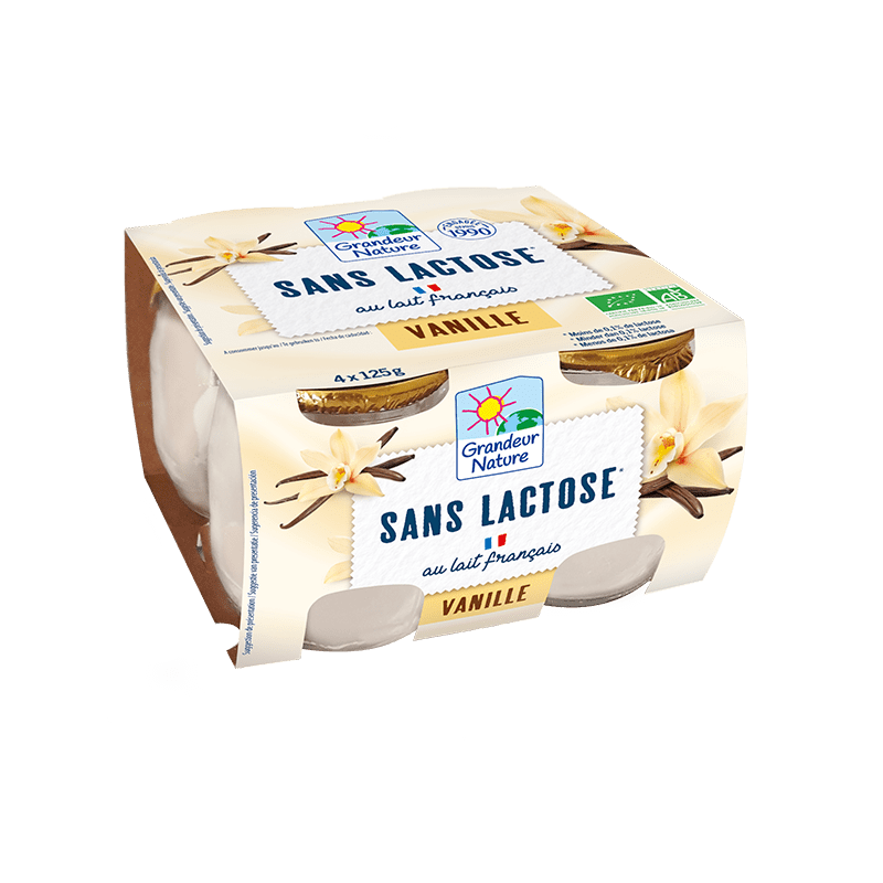 Desserts sans lactose vanille bio Grandeur Nature