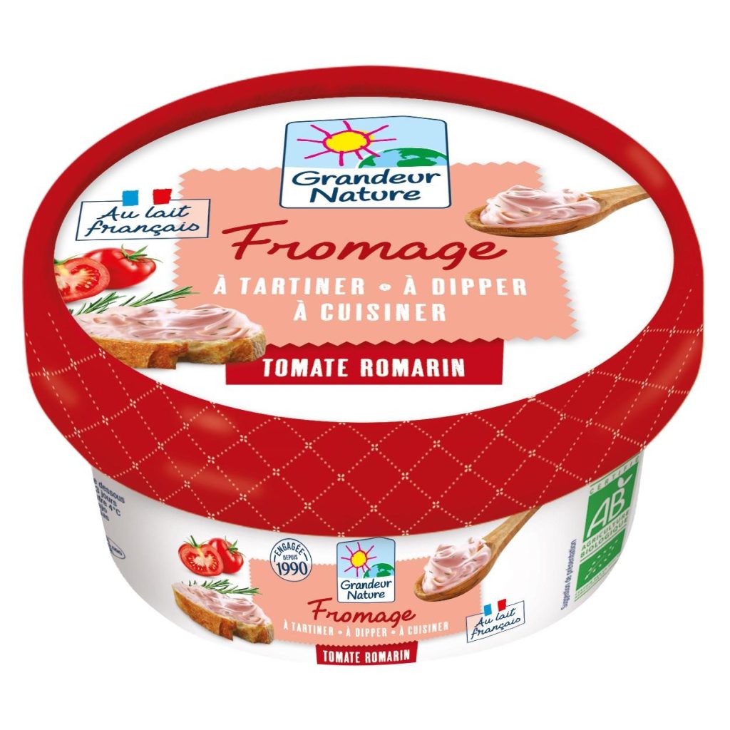 Fromage à tartiner bio Grandeur Nature Tomate et Romarin