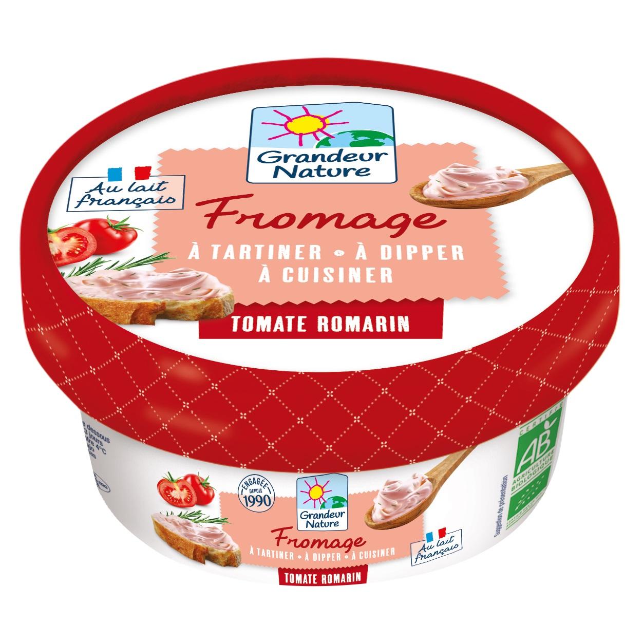 Fromage à tartiner bio Grandeur Nature Tomate et Romarin