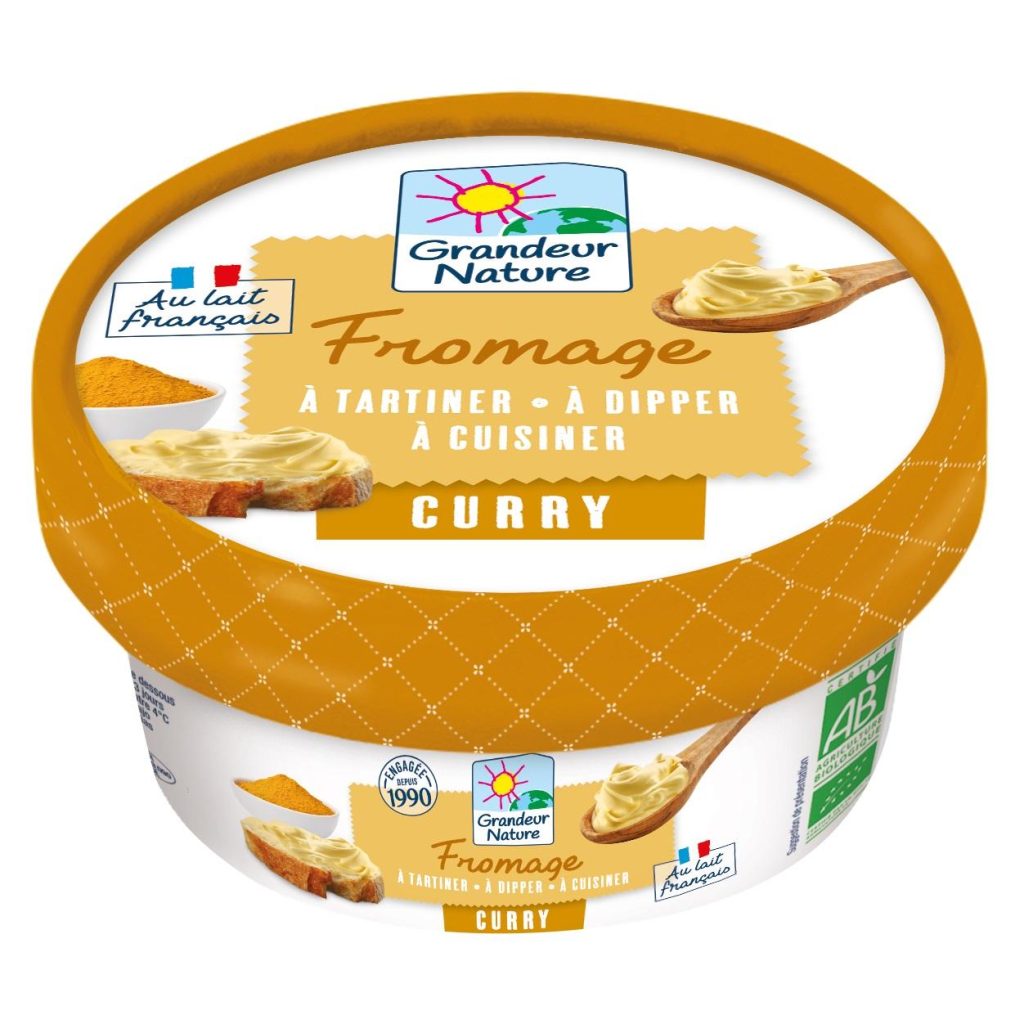 Fromage à tartiner Curry bio Grandeur Nature