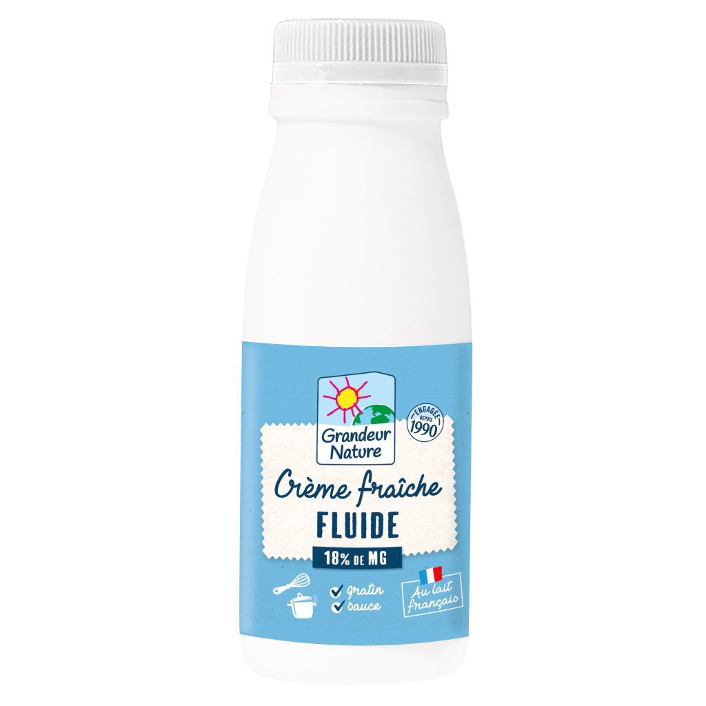 Crème fraiche liquide 25 cl bio Grandeur Nature