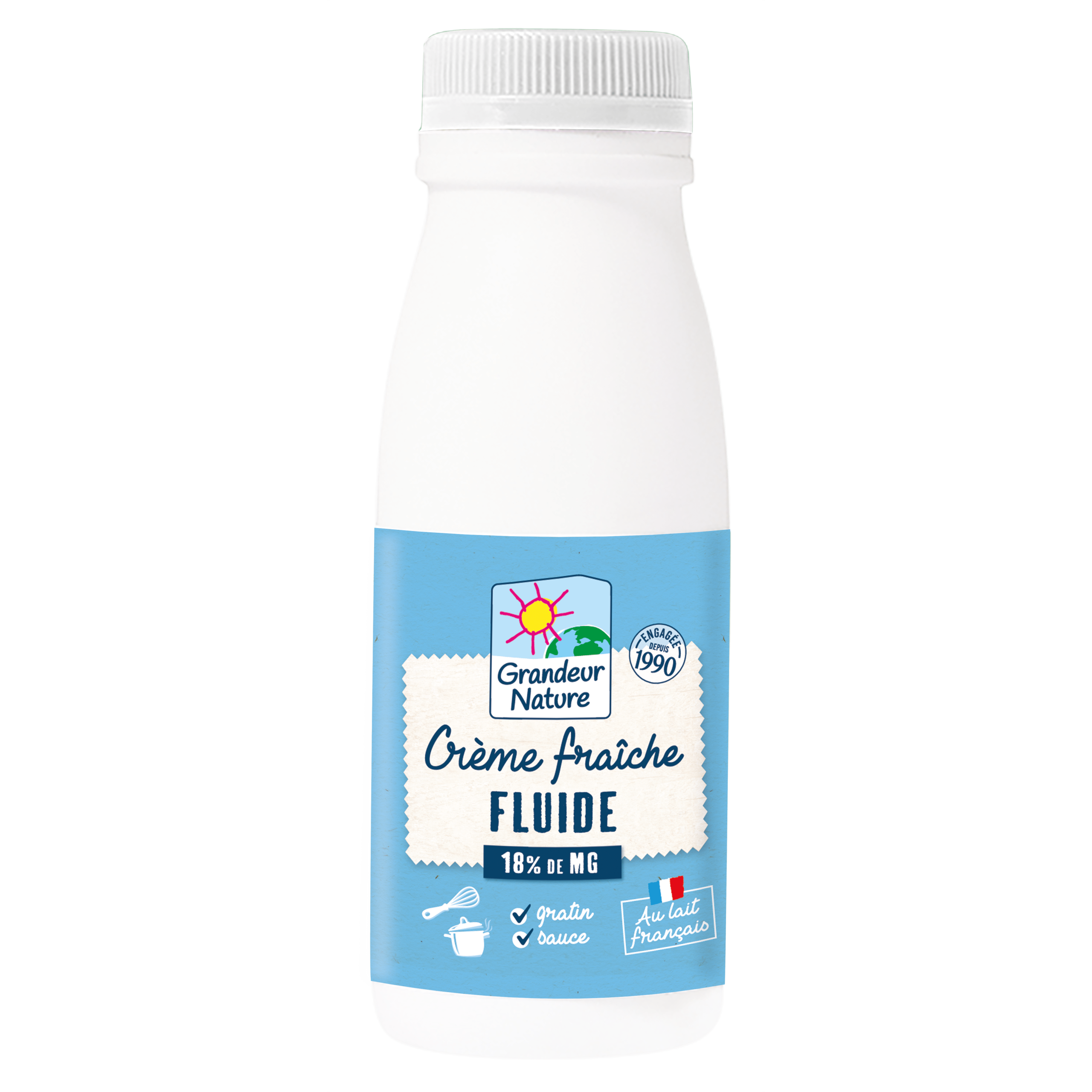 Crème fraiche liquide 25 cl bio Grandeur Nature