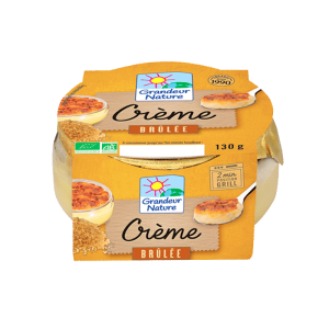 Crème brulée bio Grandeur Nature format individuel