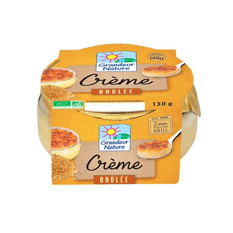Crème brulée bio Grandeur Nature format individuel