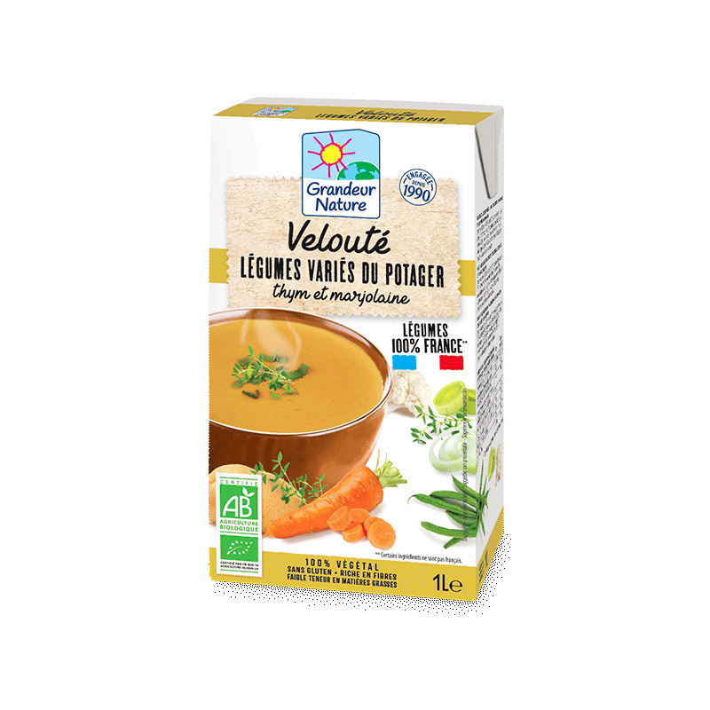 velouté de légumes variés du potager Grandeur Nature