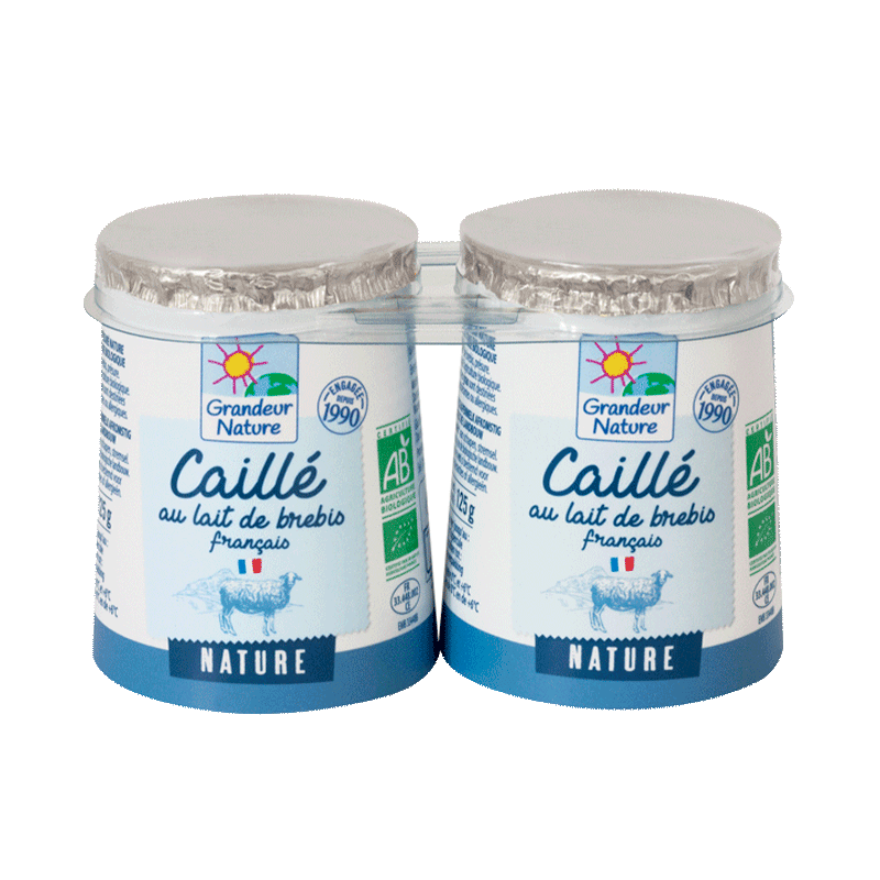 caillé nature au lait de brebis x2