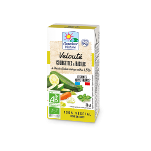 Soupe veloutée courgettes et basilic bio au format 30 cl Grandeur Nature
