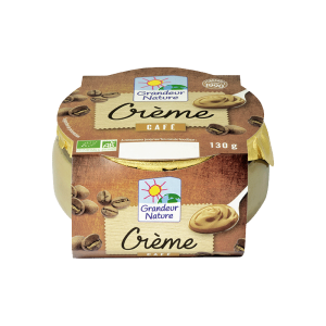 Crème dessert au café bio au format individuel Grandeur Nature