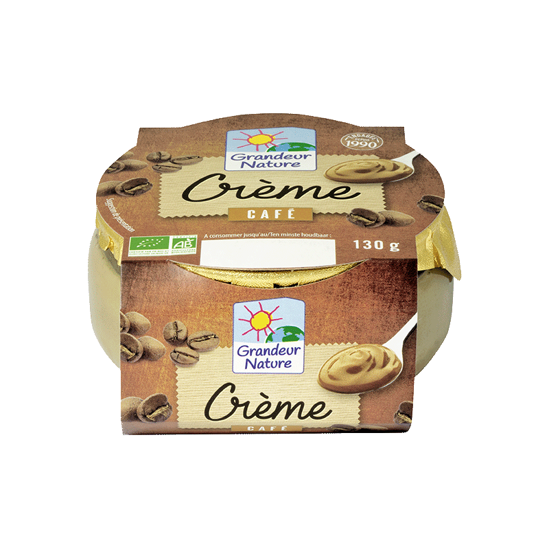 Crème dessert au café bio au format individuel Grandeur Nature