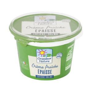 Crème fraîche épaisse pot de 20cl bio Grandeur nature