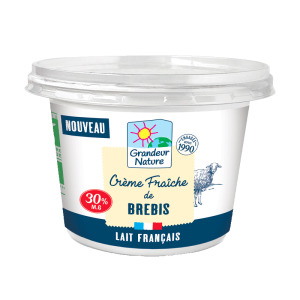 Crème fraiche épaisse au lait de brebis français 30 % de MG