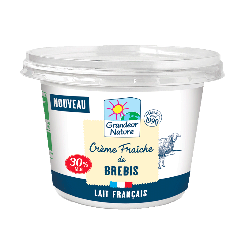 Crème fraiche épaisse au lait de brebis français 30 % de MG