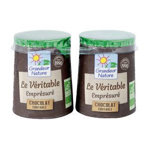 Emprésuré chocolat équitable 2x125g bio Grandeur Nature