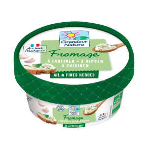 Fromage à tartiner ail & fines herbes bio Grandeur Nature