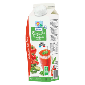 Gaspacho tomate basilic menthe Grandeur Nature 1L
