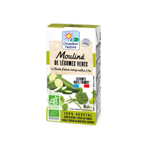Mouliné de légumes verts bio Grandeur Nature au format 30 cl