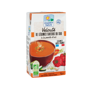 velouté de légumes saveurs du sud à la pointe d'ail bio Grandeur Nature